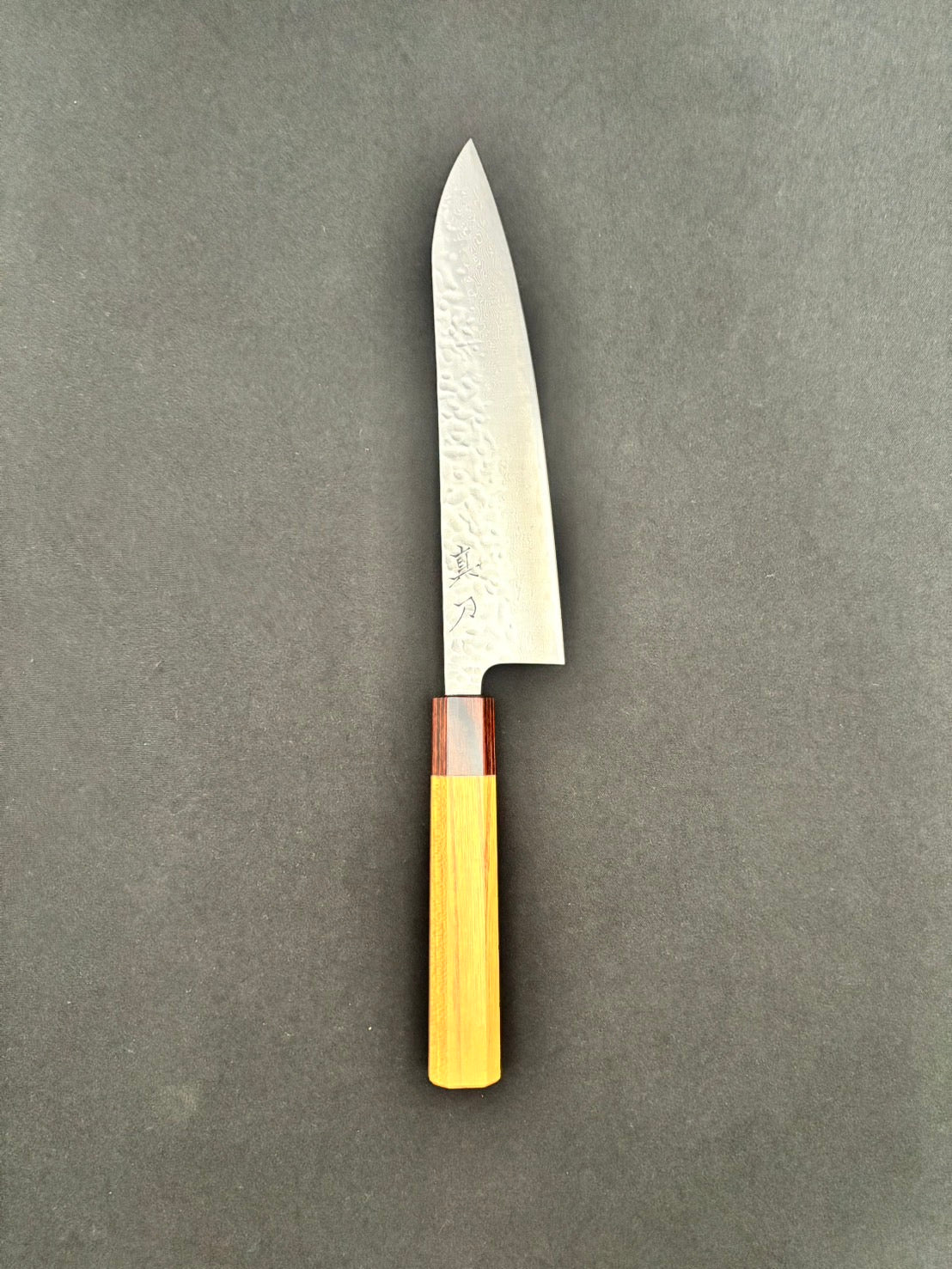 AUS-10 Tsuchime Damascus Gyuto 210mm Zelkova Handle