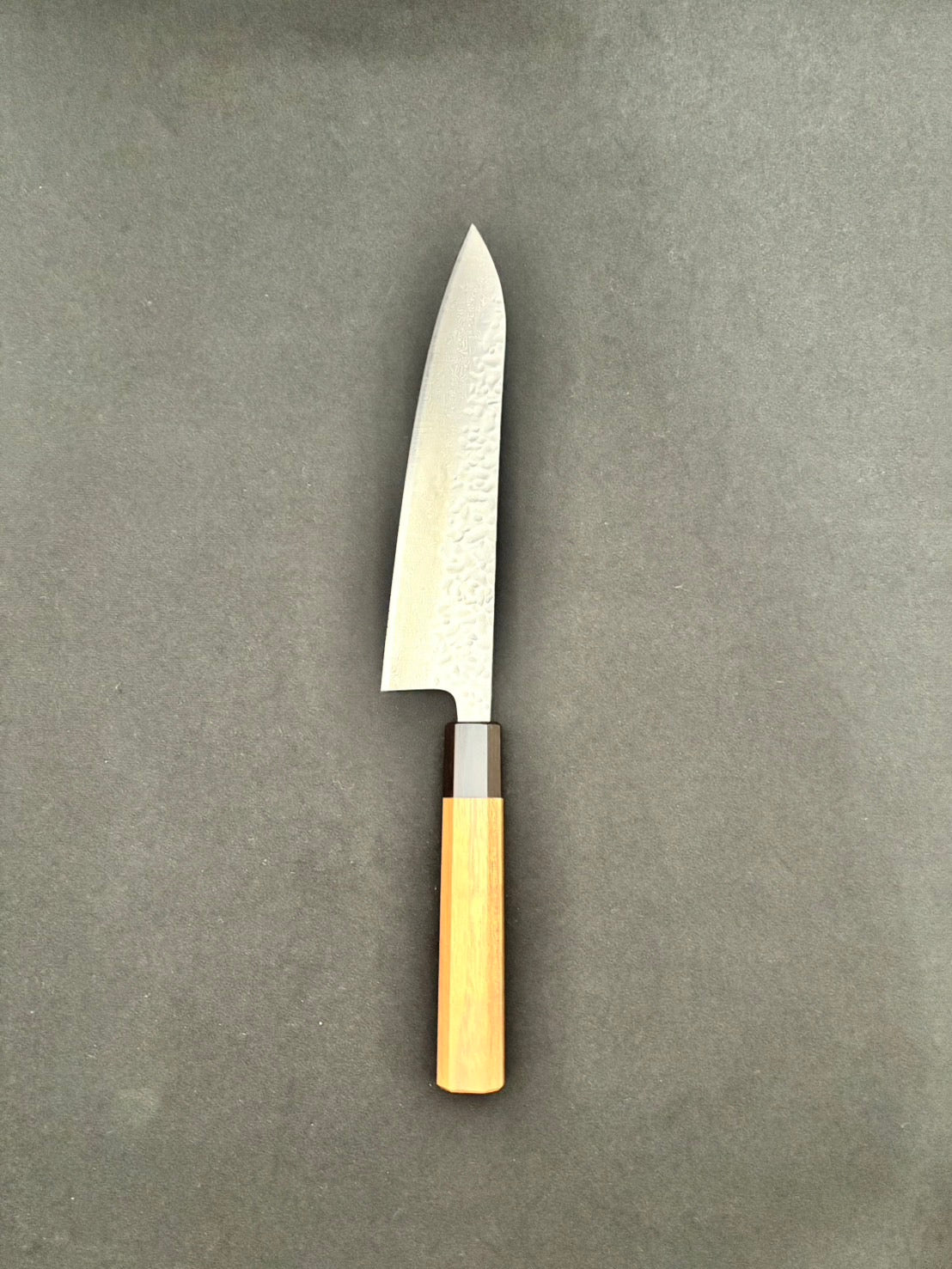 AUS-10 Tsuchime Damascus Gyuto 210mm Walnut Handle