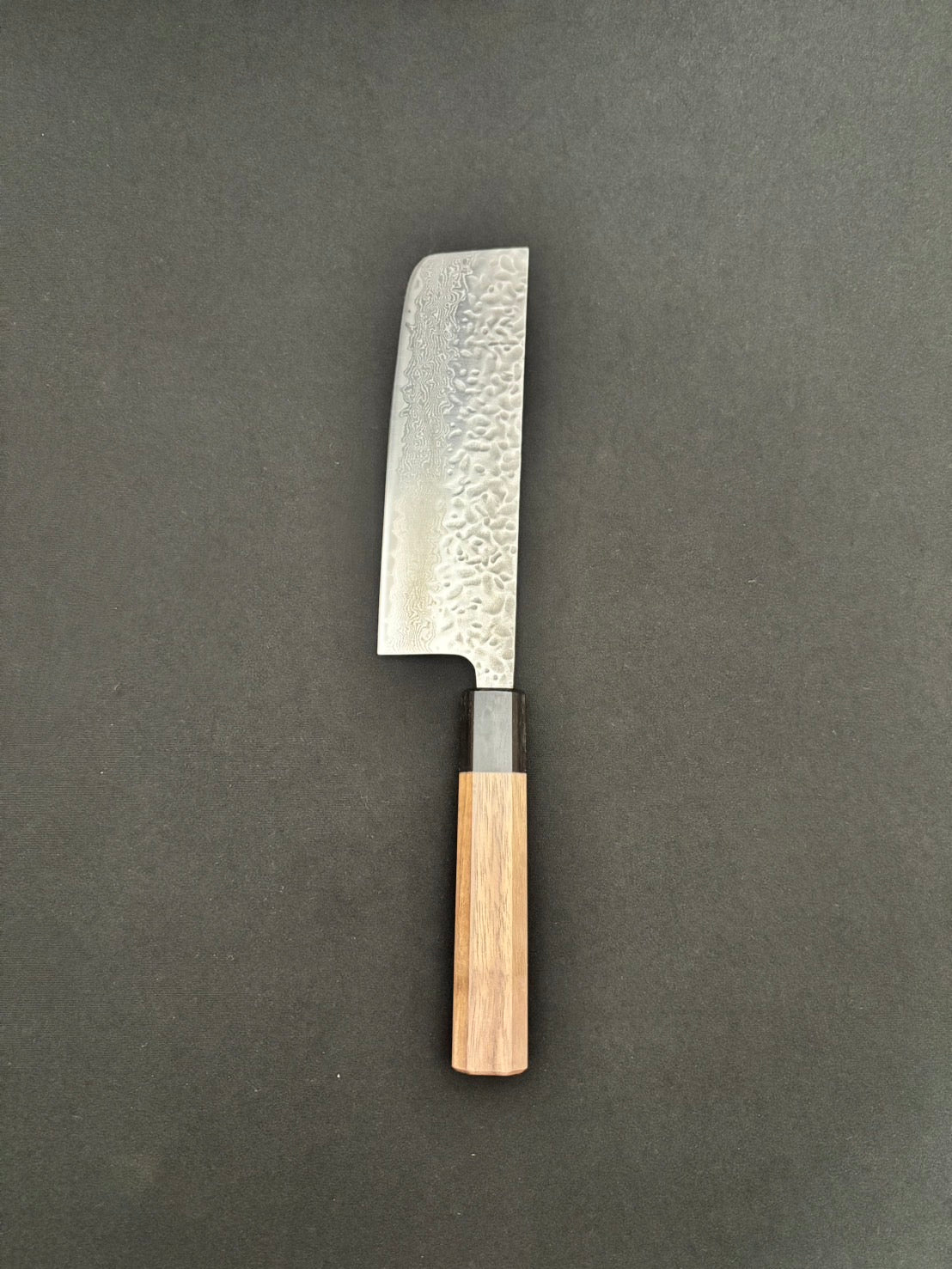 AUS-10 Tsuchime Damascus Nakiri 165mm Walnut Handle