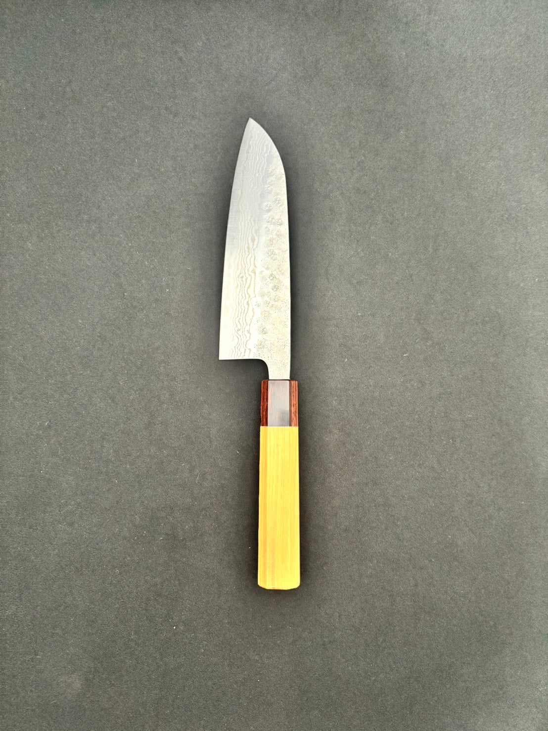 440C Damascus Santoku 165mm Zelkova Handle