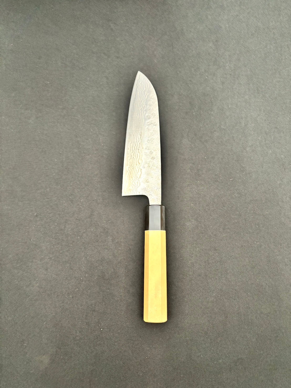 440C Damascus Santoku 165mm Magnolia Handle