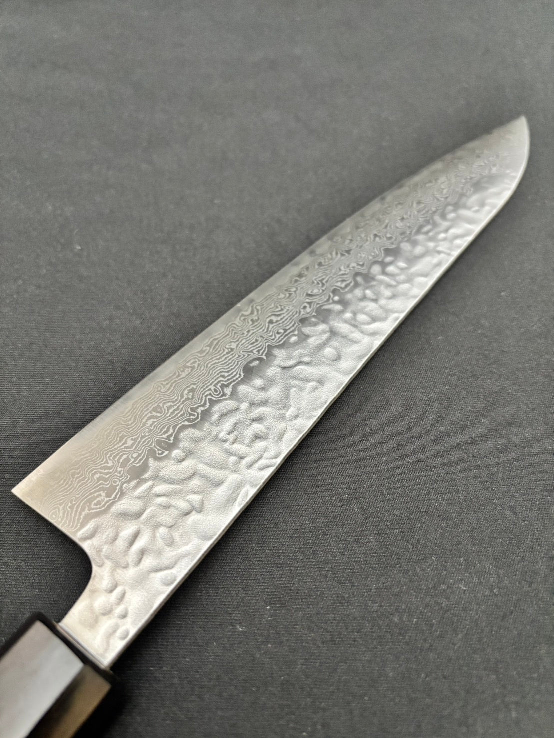 AUS-10 Tsuchime Damascus Gyuto 210mm Walnut Handle