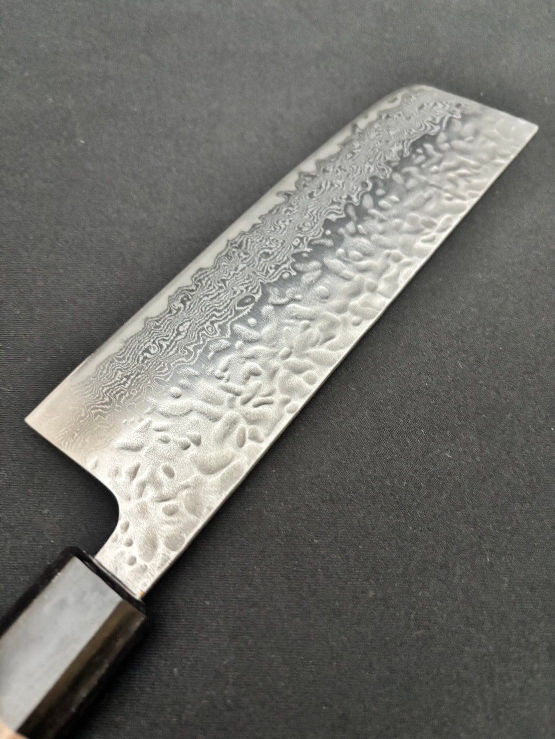 AUS-10 Tsuchime Damascus Nakiri 165mm Walnut Handle