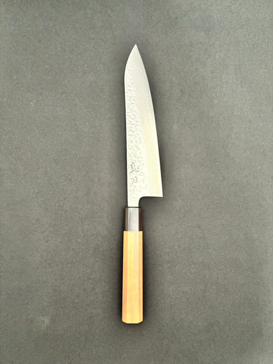 AUS-10 Tsuchime Damascus Gyuto 210mm Walnut Handle
