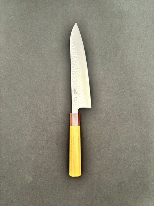 AUS-10 Tsuchime Damascus Gyuto 210mm Zelkova Handle