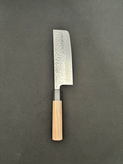 AUS-10 Tsuchime Damascus Nakiri 165mm Walnut Handle