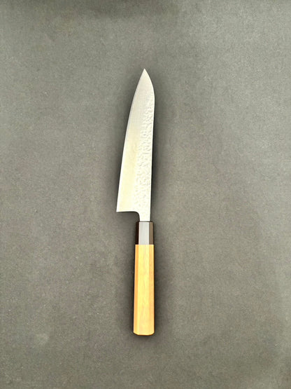 AUS-10 Tsuchime Damascus Gyuto 210mm Walnut Handle