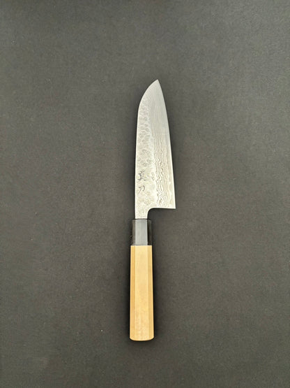 440C Damascus Santoku 165mm Magnolia Handle