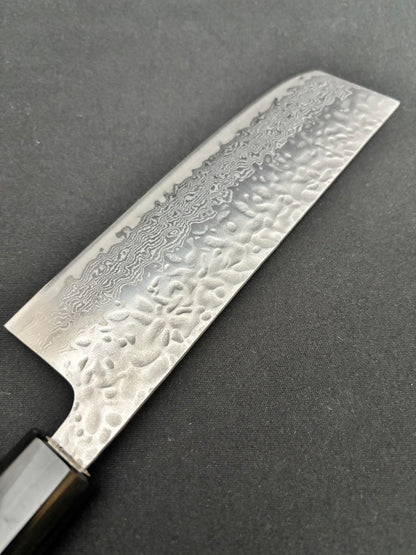 AUS-10 Tsuchime Damascus Nakiri 165mm Magnolia Handle